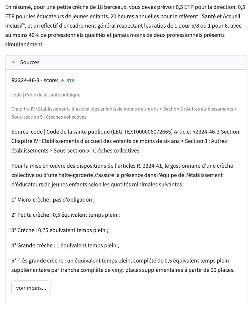 Interface de consultation des sources
